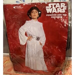 STAR WARS Princess Leia Buns Brown Wig Only Costume Halloween Cosplay Child Kids